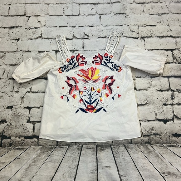 Tanya Taylor Marja Top Blouse Shirt Size 4 - Picture 2 of 12